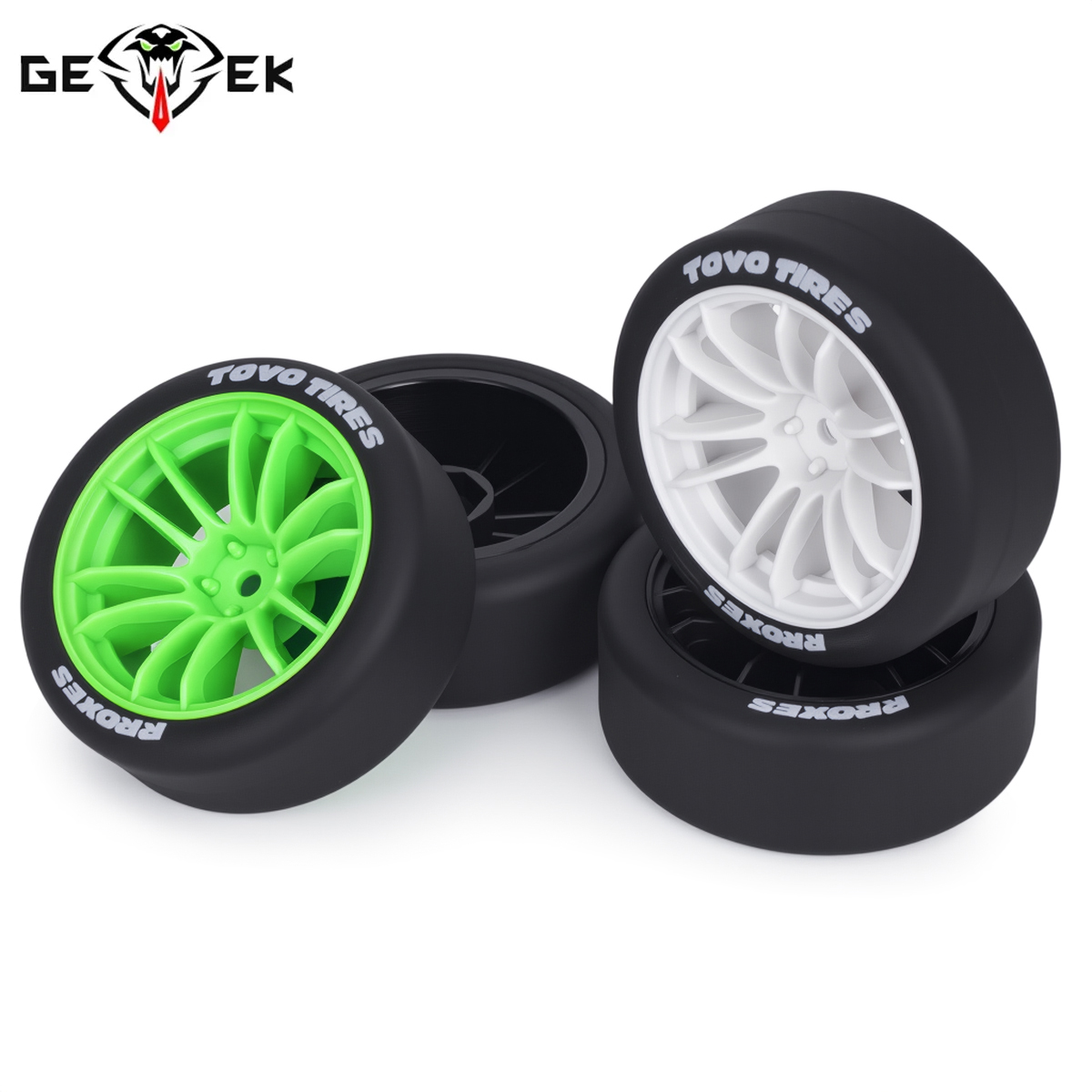 Rc Hobby Drift Car - 4er-Set Harte Drift-Reifen mit 12mm Sechskant-Naben
